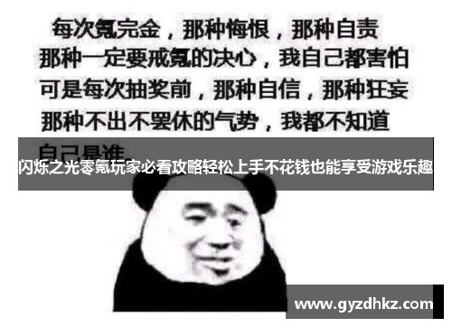 闪烁之光零氪玩家必看攻略轻松上手不花钱也能享受游戏乐趣